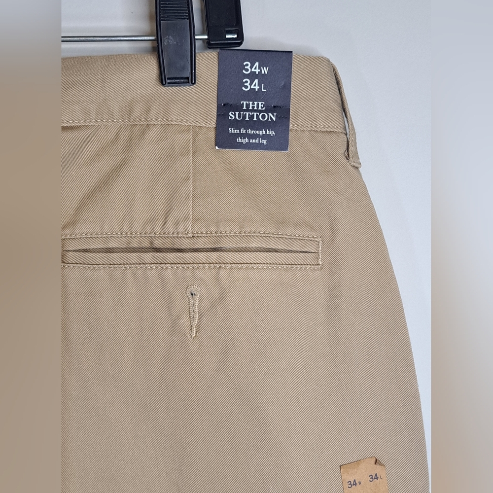J.Crew The Sutton khaki chino pants Men's size 34 New with tags - Picture 4 of 7